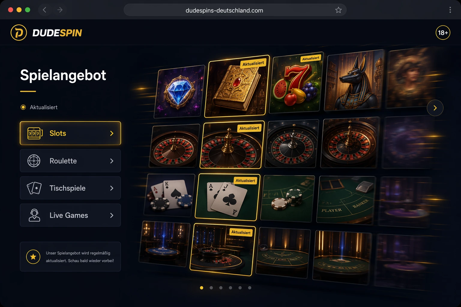 Spiele, Anbieter und die ständige Veränderung des Angebots