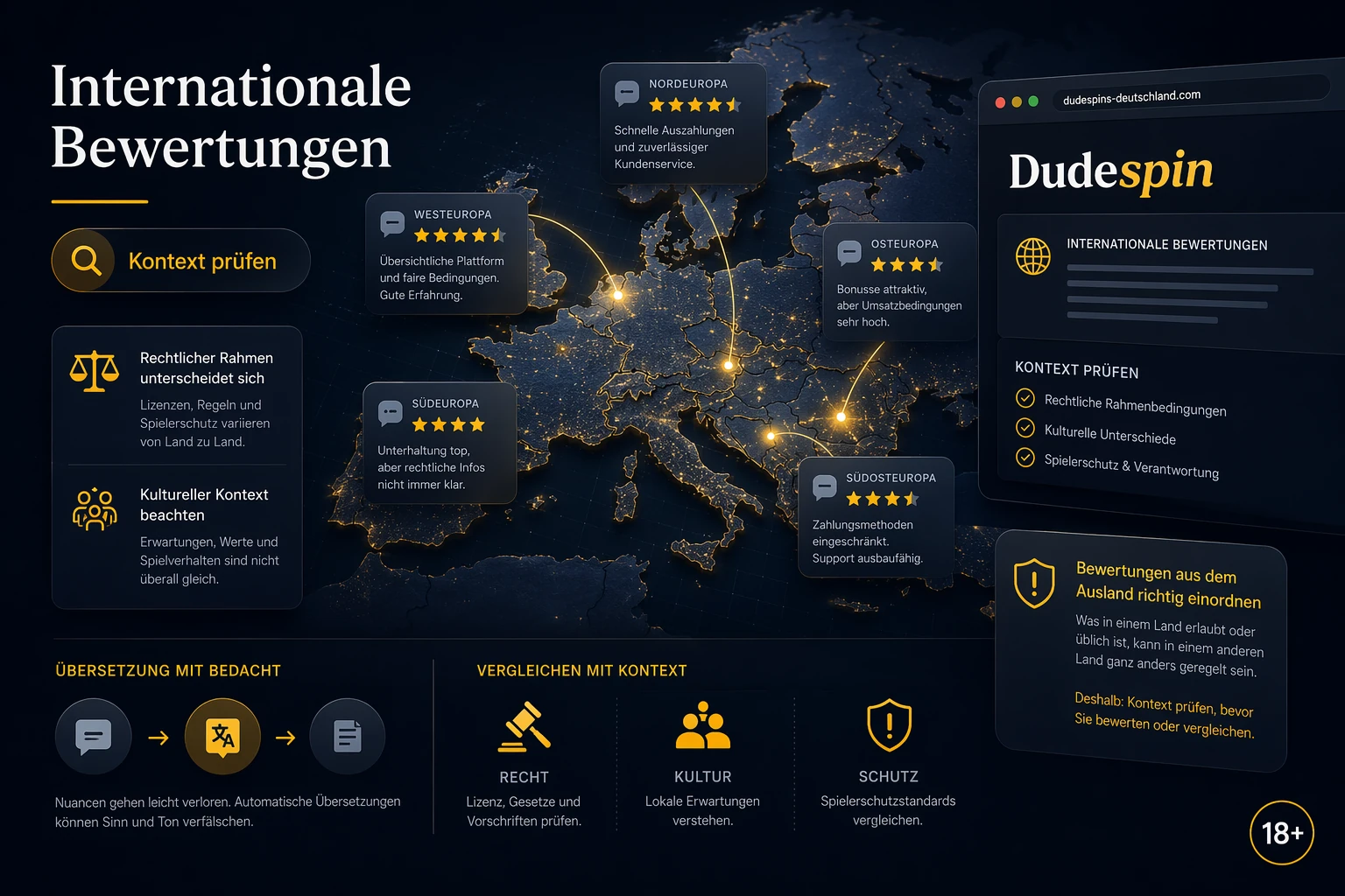 Blick über die Grenze: Ausländische Bewertungen einordnen